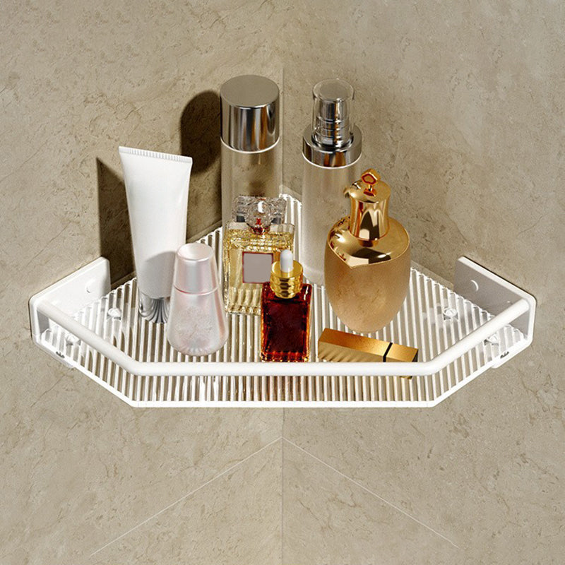 Lisslune | White & Clear Acrylic Bath Accessory Set with Towel Holder/Paper Holder/Bathrobe Hook