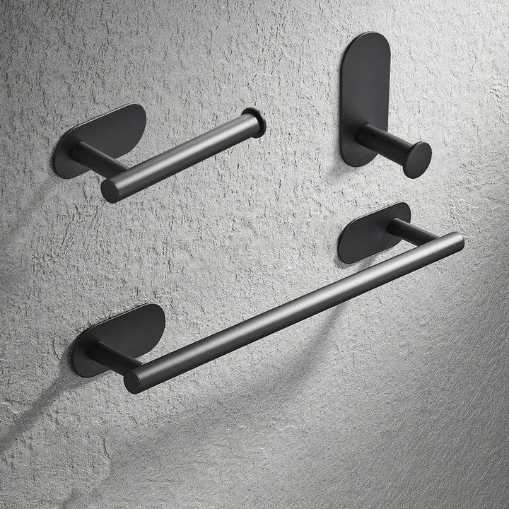 Lisslune | 4-piece traditional bathroom hardware set with towel ring/paper holder & bath towel hook