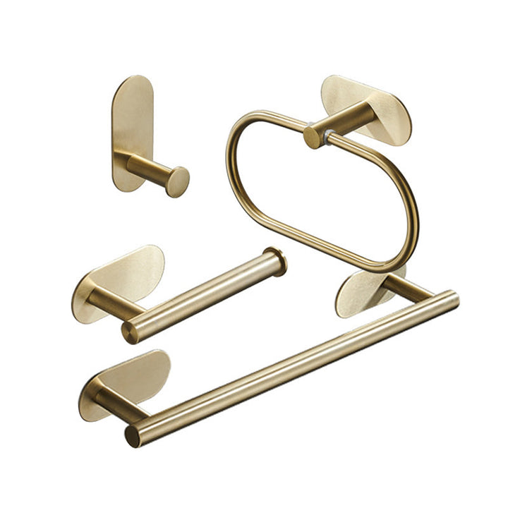 Lisslune | 4-piece traditional bathroom hardware set with towel ring/paper holder & bath towel hook