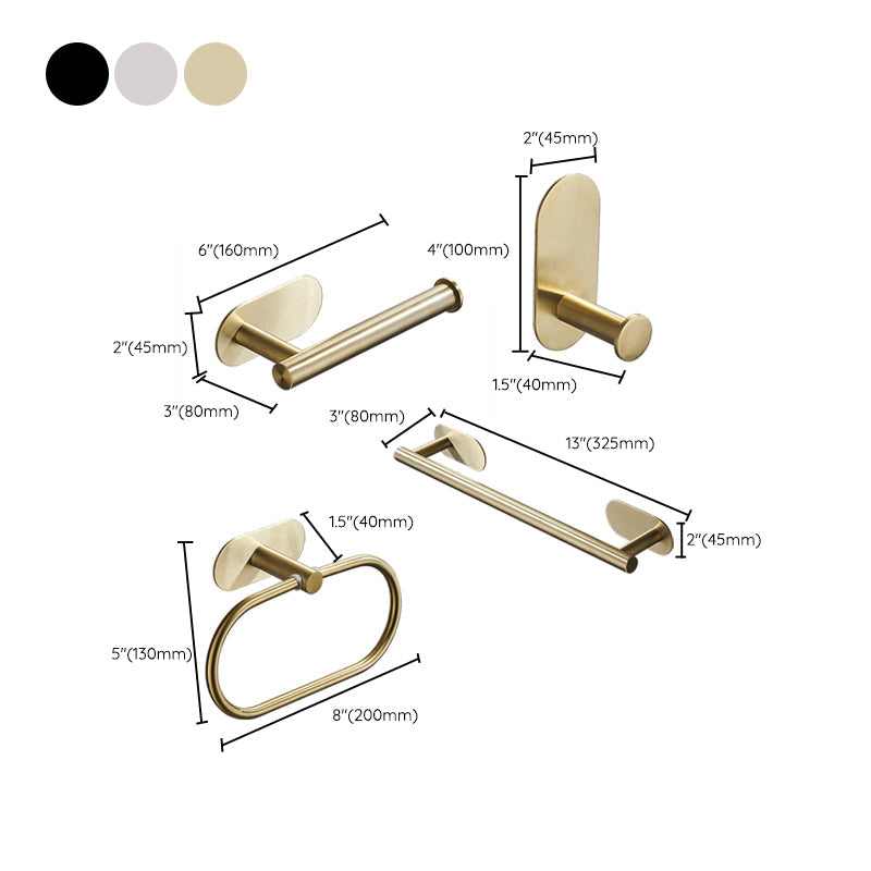 Lisslune | 4-piece traditional bathroom hardware set with towel ring/paper holder & bath towel hook