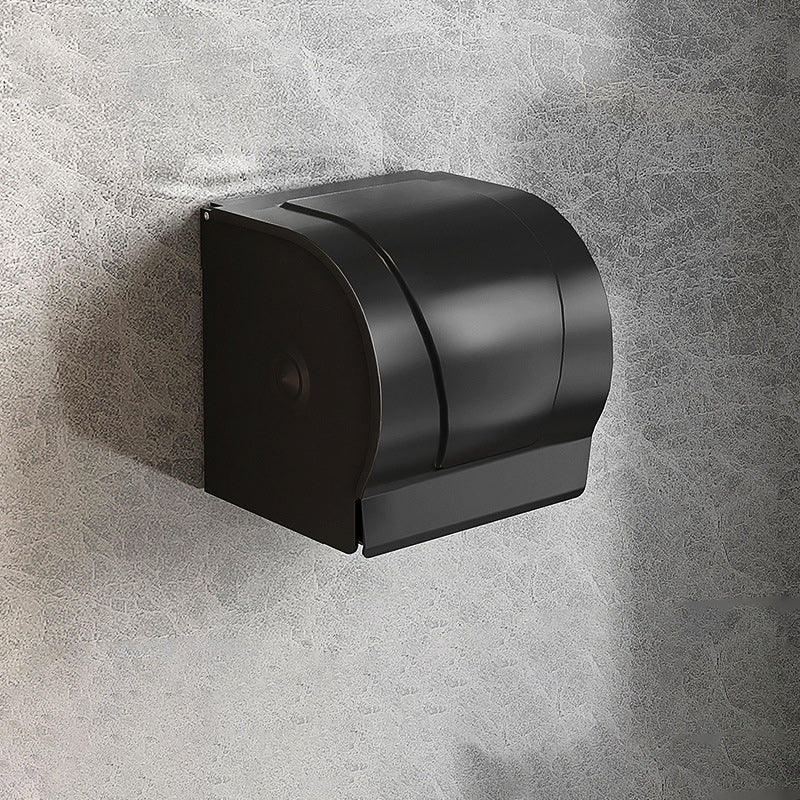Lisslune | Modern Matte Black Bathroom Accessory Set with Bath Shelf/Towel Hook/Towel Bar