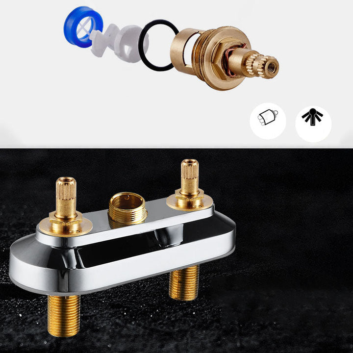 Lisslune | High arch brass bathroom faucet double handle sink faucet
