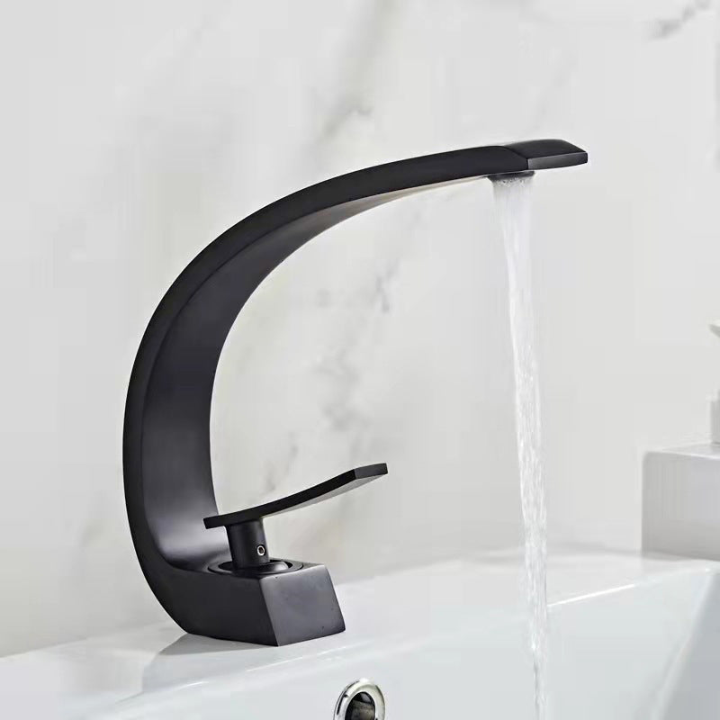 Lisslune | 17 cm High Sink Faucet Luxury 1 Hole Sink Faucet Cubic Bathroom Faucet