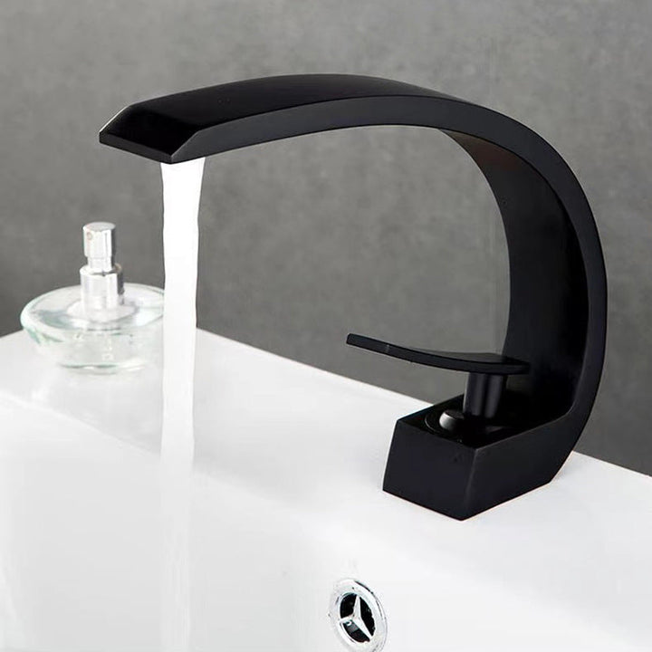 Lisslune | 17 cm High Sink Faucet Luxury 1 Hole Sink Faucet Cubic Bathroom Faucet