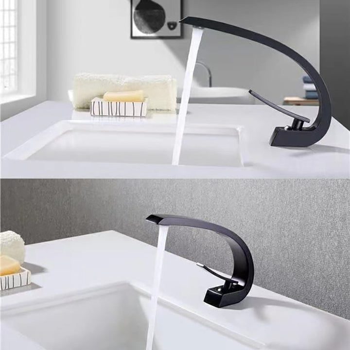 Lisslune | 17 cm High Sink Faucet Luxury 1 Hole Sink Faucet Cubic Bathroom Faucet