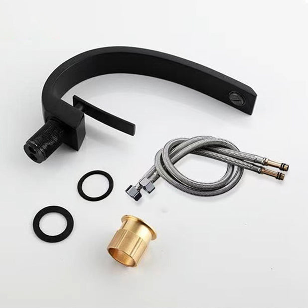 Lisslune | 17 cm High Sink Faucet Luxury 1 Hole Sink Faucet Cubic Bathroom Faucet