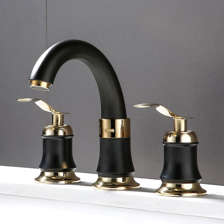 Lisslune | Modern Vessel Faucet Metal Lever Handles Low Arc Vessel Faucet for Home