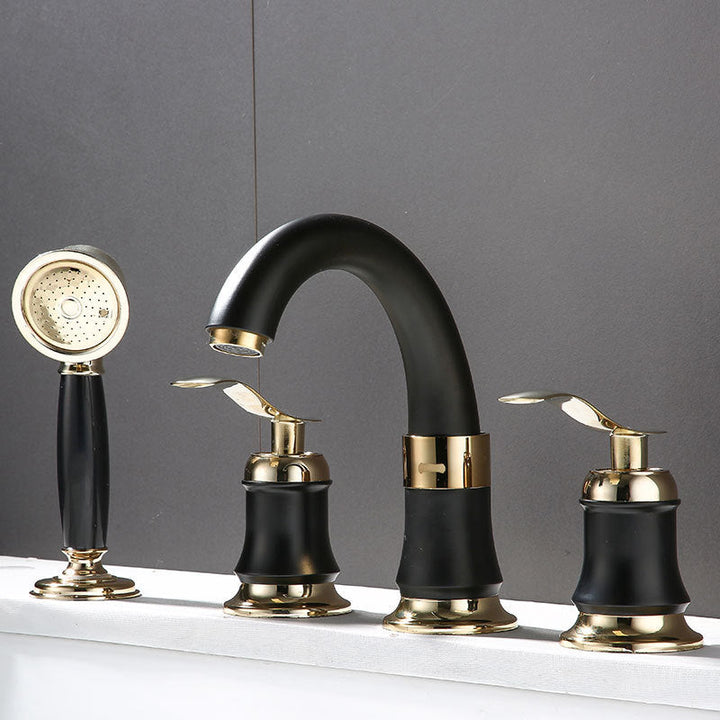Lisslune | Modern Vessel Faucet Metal Lever Handles Low Arc Vessel Faucet for Home
