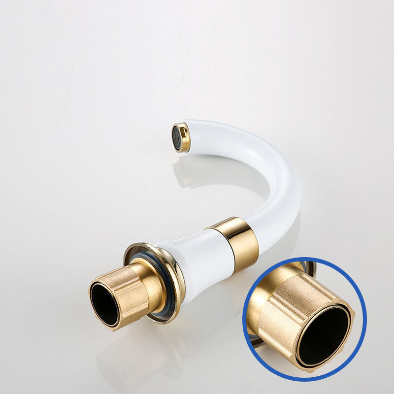 Lisslune | Modern Vessel Faucet Metal Lever Handles Low Arc Vessel Faucet for Home