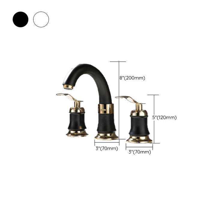 Lisslune | Modern Vessel Faucet Metal Lever Handles Low Arc Vessel Faucet for Home