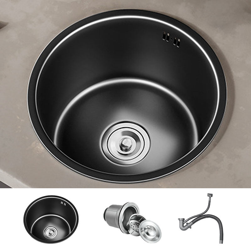 Lisslune | Contemporary Style Round Kitchen Sink Stainless Steel Kitchen Sink
