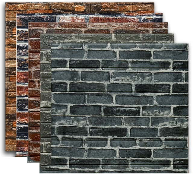 Lisslune | Industrial Wall Plank 3D Print Bathroom Living Room Wall Panels Set of 10