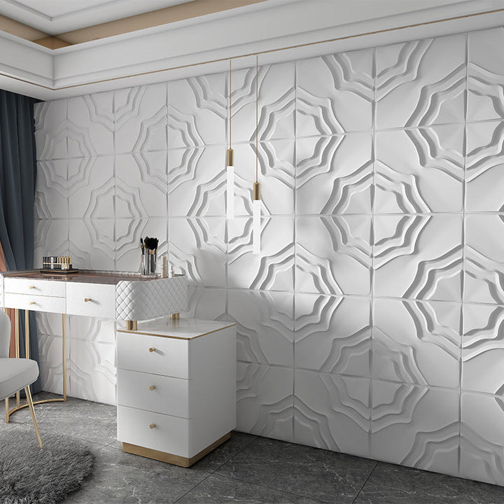 Lisslune | Modern square wall panel Peel and stick texture pattern wall covering