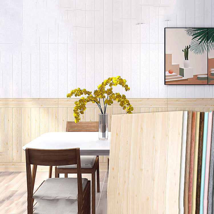 Lisslune | Modern Wall Paneling Peel and Stick Wood Look Design Rectangular Wall Paneling