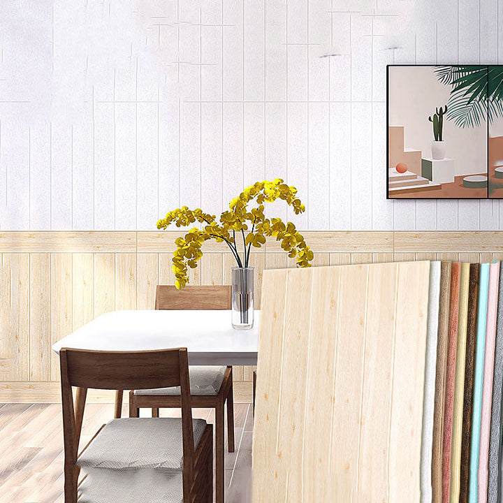 Lisslune | Modern Wall Paneling Peel and Stick Wood Look Design Rectangular Wall Paneling