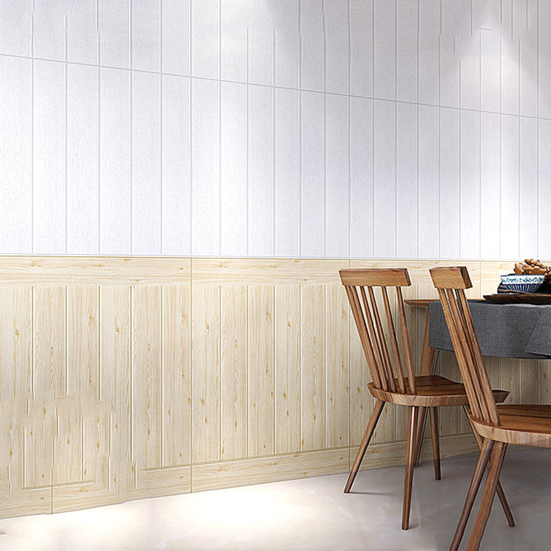 Lisslune | Modern Wall Paneling Peel and Stick Wood Look Design Rectangular Wall Paneling