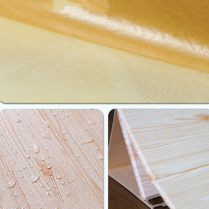 Lisslune | Modern Wall Paneling Peel and Stick Wood Look Design Rectangular Wall Paneling