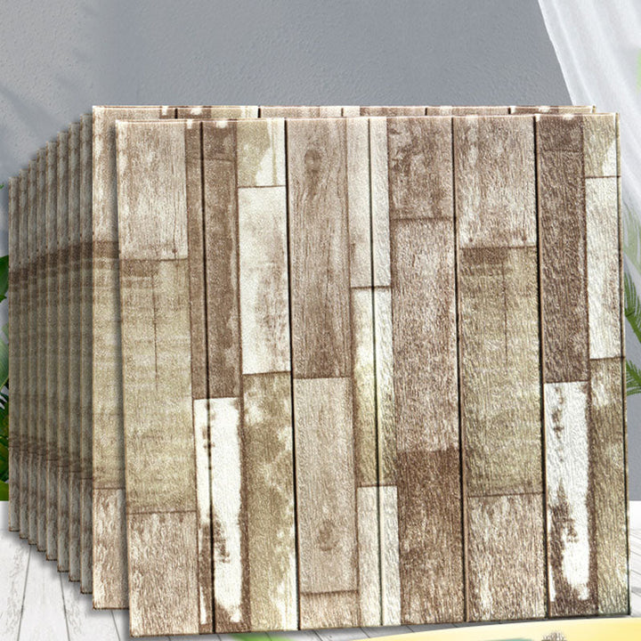 Lisslune | Modern Wall Paneling Peel and Stick Wood Look Design Rectangular Wall Paneling