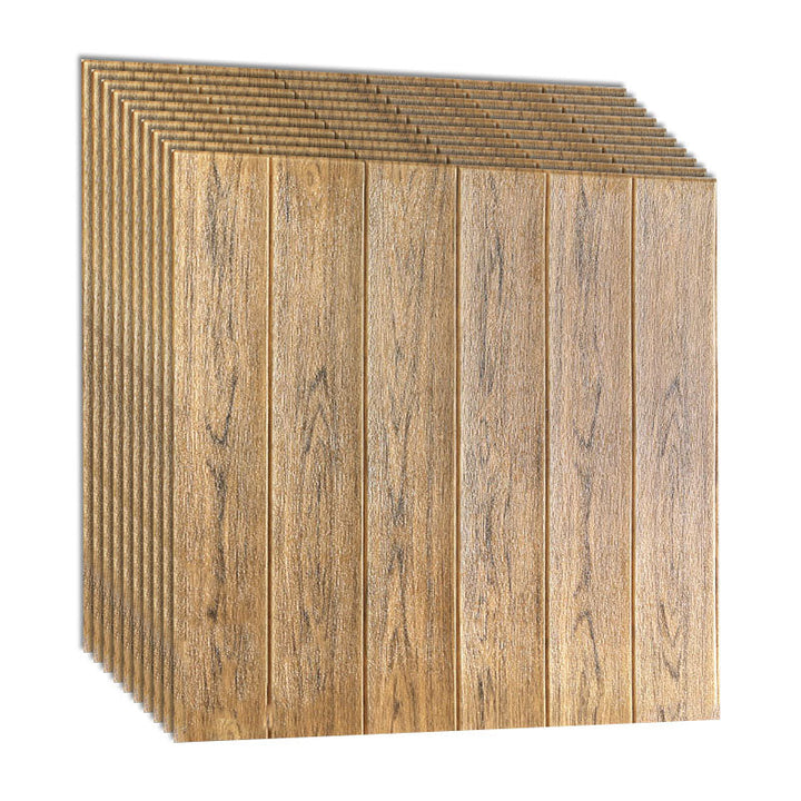Lisslune | Modern Wall Paneling Peel and Stick Wood Look Design Rectangular Wall Paneling
