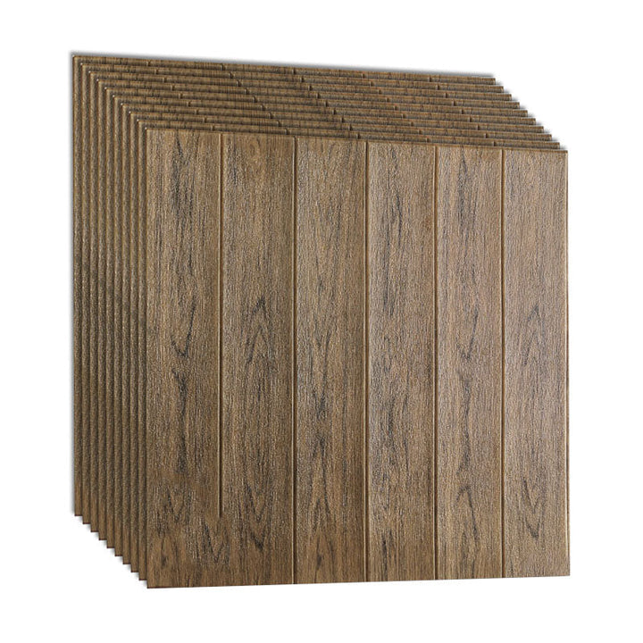Lisslune | Modern Wall Paneling Peel and Stick Wood Look Design Rectangular Wall Paneling
