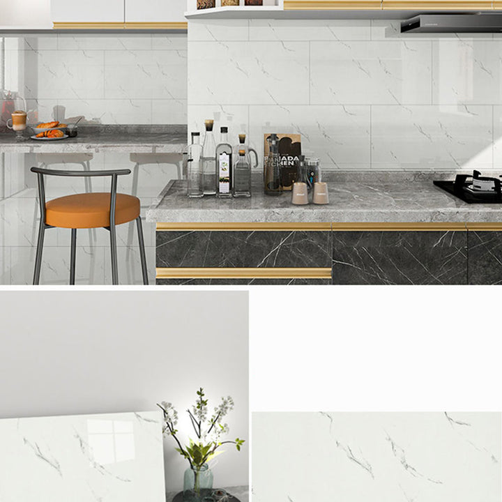 Lisslune | 30 cm X 58 cm PVC rectangular Peel & Stick subway tile kitchen and bathroom backsplash