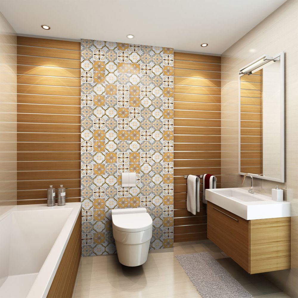 Lisslune | Mosaic Tile Wallpaper Contemporary Plastic Wallpaper with Square Shape