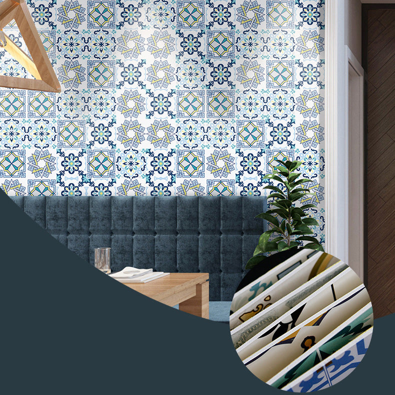 Lisslune | Mosaic Tile Wallpaper Contemporary Plastic Wallpaper with Square Shape