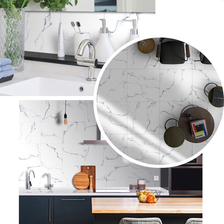 Lisslune | Modern plastic wallpaper single piece peel and stick wall tile with square shape
