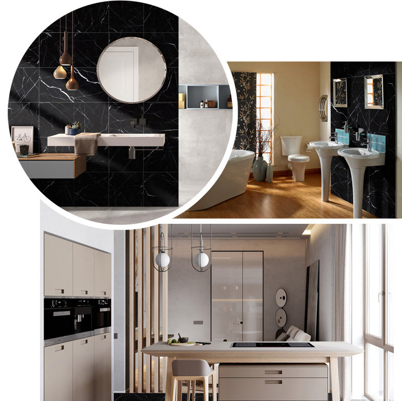 Lisslune | Modern plastic wallpaper single piece peel and stick wall tile with square shape