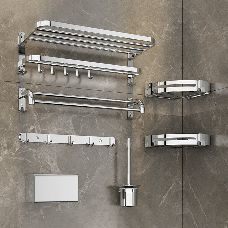Lisslune | Silver/Black Bathroom Hardware Set Modern Bathroom Accessory Hardware Set
