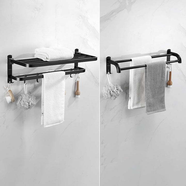 Lisslune | Silver/Black Bathroom Hardware Set Modern Bathroom Accessory Hardware Set