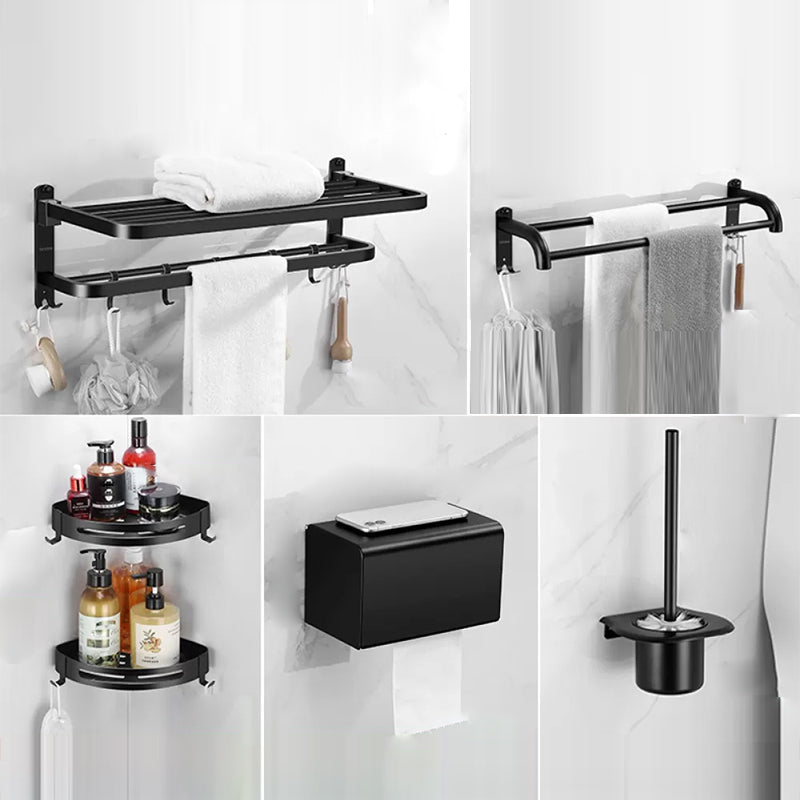 Lisslune | Silver/Black Bathroom Hardware Set Modern Bathroom Accessory Hardware Set