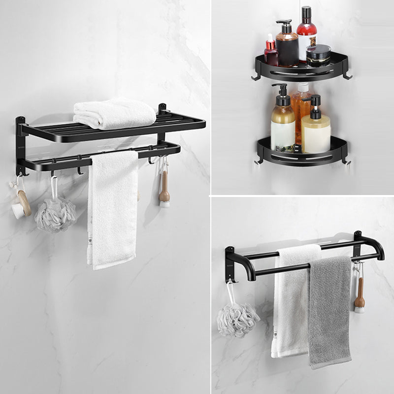 Lisslune | Silver/Black Bathroom Hardware Set Modern Bathroom Accessory Hardware Set