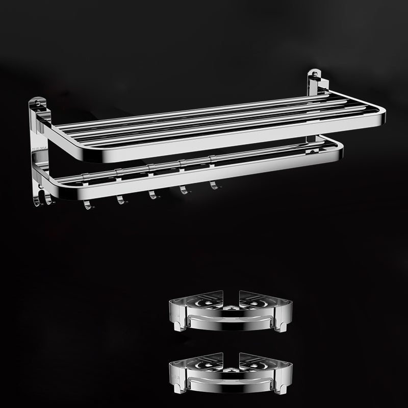 Lisslune | Silver/Black Bathroom Hardware Set Modern Bathroom Accessory Hardware Set