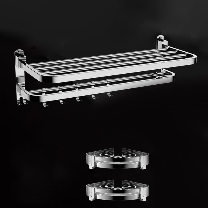 Lisslune | Silver/Black Bathroom Hardware Set Modern Bathroom Accessory Hardware Set