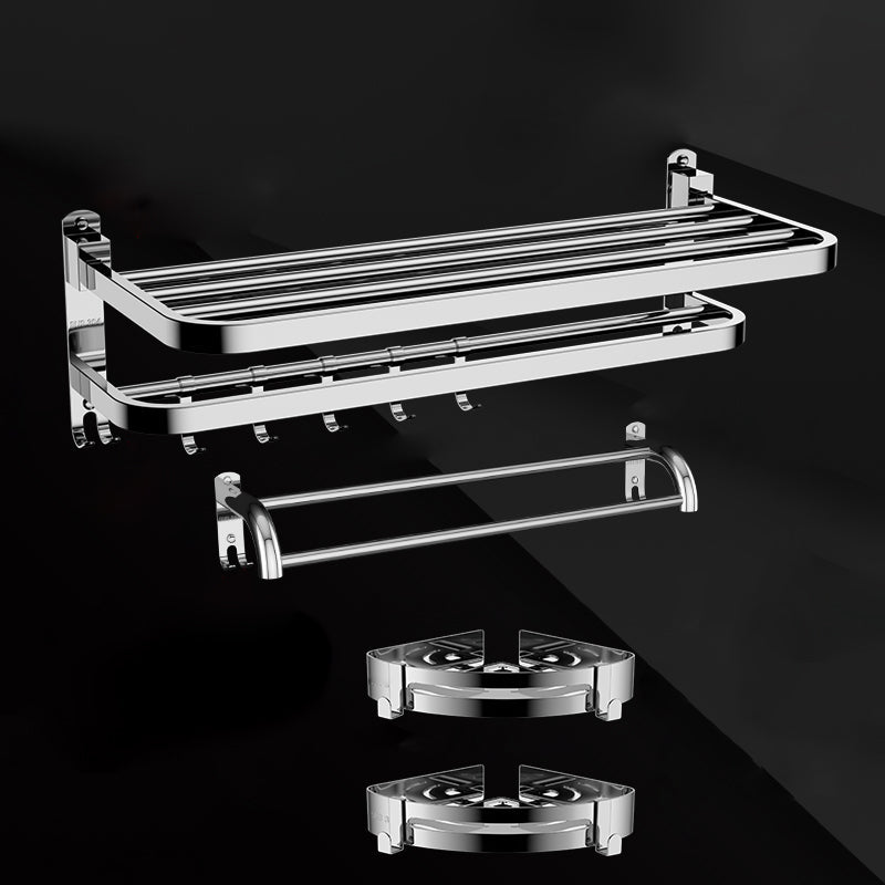 Lisslune | Silver/Black Bathroom Hardware Set Modern Bathroom Accessory Hardware Set
