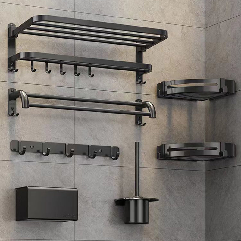 Lisslune | Matte black bathroom accessory set Modern bathroom accessory hardware set
