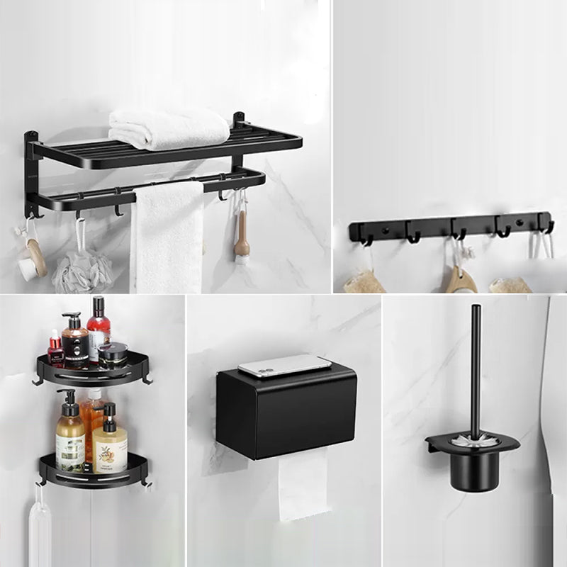 Lisslune | Matte black bathroom accessory set Modern bathroom accessory hardware set