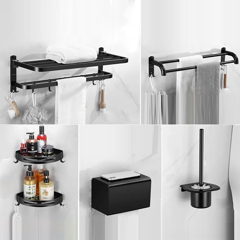 Lisslune | Matt black bathroom accessory set Modern bathroom accessory hardware set