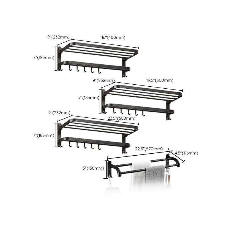 Lisslune | Matte black bathroom accessory set Modern bathroom accessory hardware set