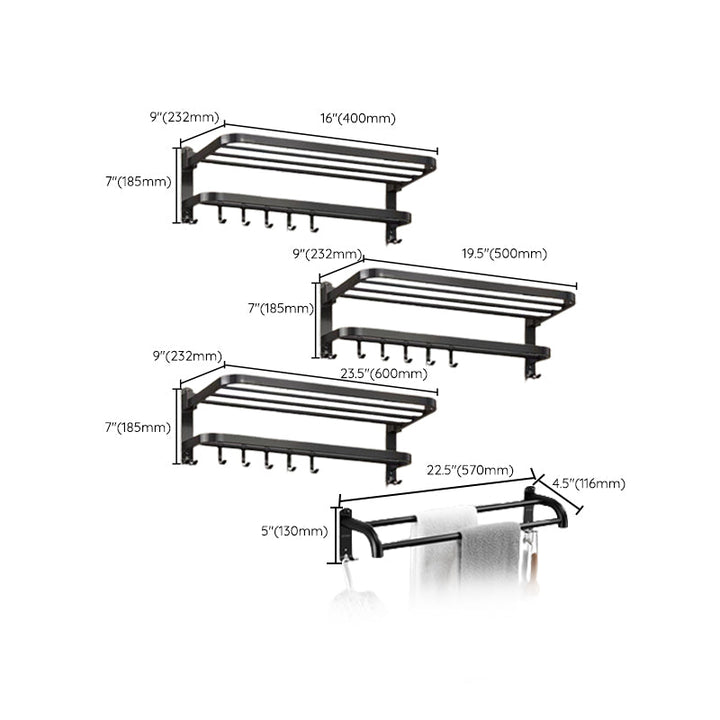 Lisslune | Matte black bathroom accessory set Modern bathroom accessory hardware set
