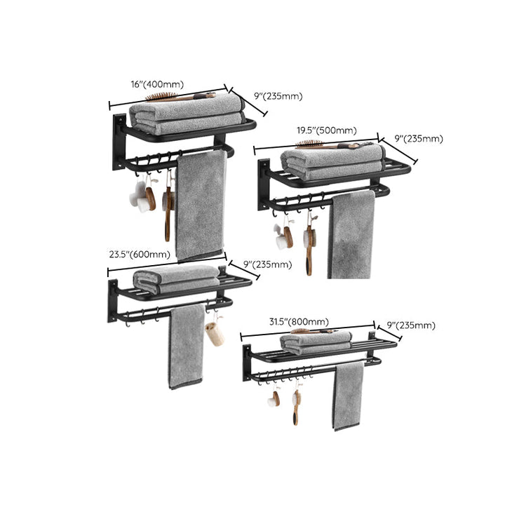 Lisslune | Matt Black Bathroom Accessory Set Modern Bathroom Accessory as Individual Piece or as Set