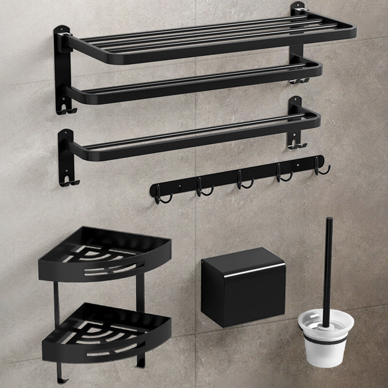 Lisslune | Black modern bathroom accessory set stainless steel bathroom fittings