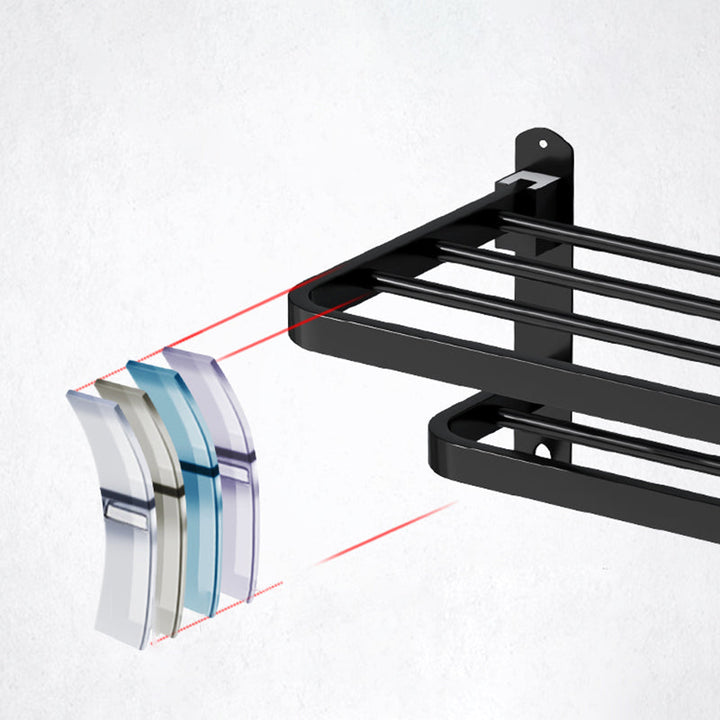Lisslune | Black modern bathroom accessory set stainless steel bathroom fittings