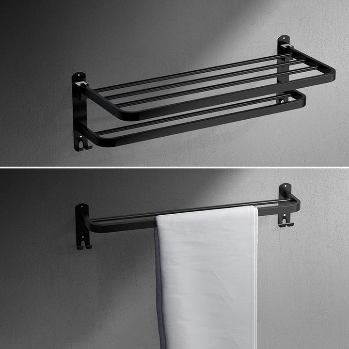 Lisslune | Black modern bathroom accessory set stainless steel bathroom fittings
