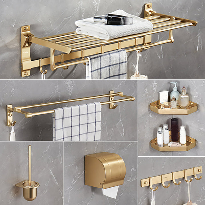 Lisslune | Modern Metal Bathroom Hardware Set Gold Bathroom Accessories Hardware Set