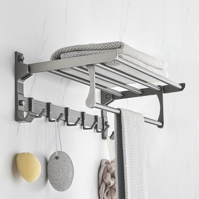 Lisslune | Modern Chrome Bathroom Accessories Set Aluminum Bathroom Fixtures Set