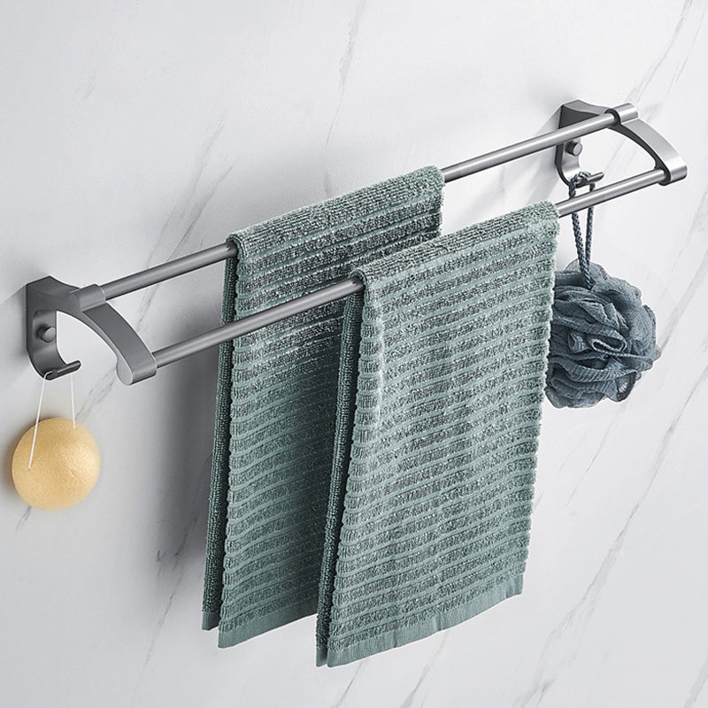 Lisslune | Modern Chrome Bathroom Accessories Set Aluminum Bathroom Fixtures Set