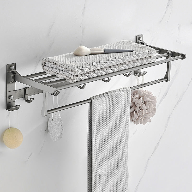 Lisslune | Modern Chrome Bathroom Accessories Set Aluminum Bathroom Fixtures Set