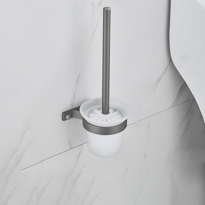 Lisslune | Modern Chrome Bathroom Accessories Set Aluminum Bathroom Fittings Set